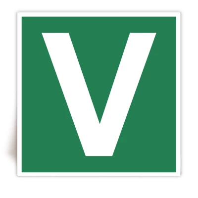 Panneau Lettre V - FlashTide