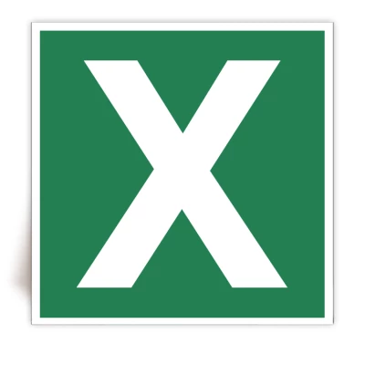 Panneau Lettre X - FlashTide