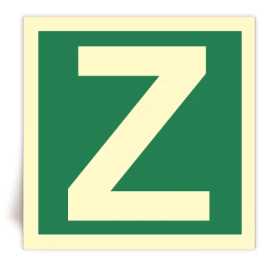 Panneau Lettre Z photoluminescent - FlashTide