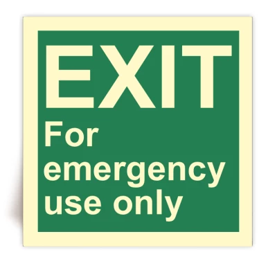 IMPA 33.4424 - Panneau EXIT For emergency use only photoluminescent - FlashTide