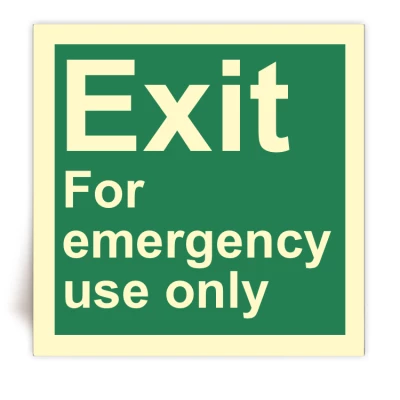 IMPA 33.4384 - Panneau Exit For emergency use only photoluminescent - FlashTide