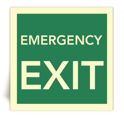 IMPA 33.4424 - Panneau Emergency EXIT photoluminescent - FlashTide